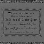 Reclamesticker van Willem van Gorcum